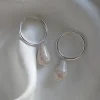 Avaimenperät|Korut>Paloina Pear Hoops - Beige Silver