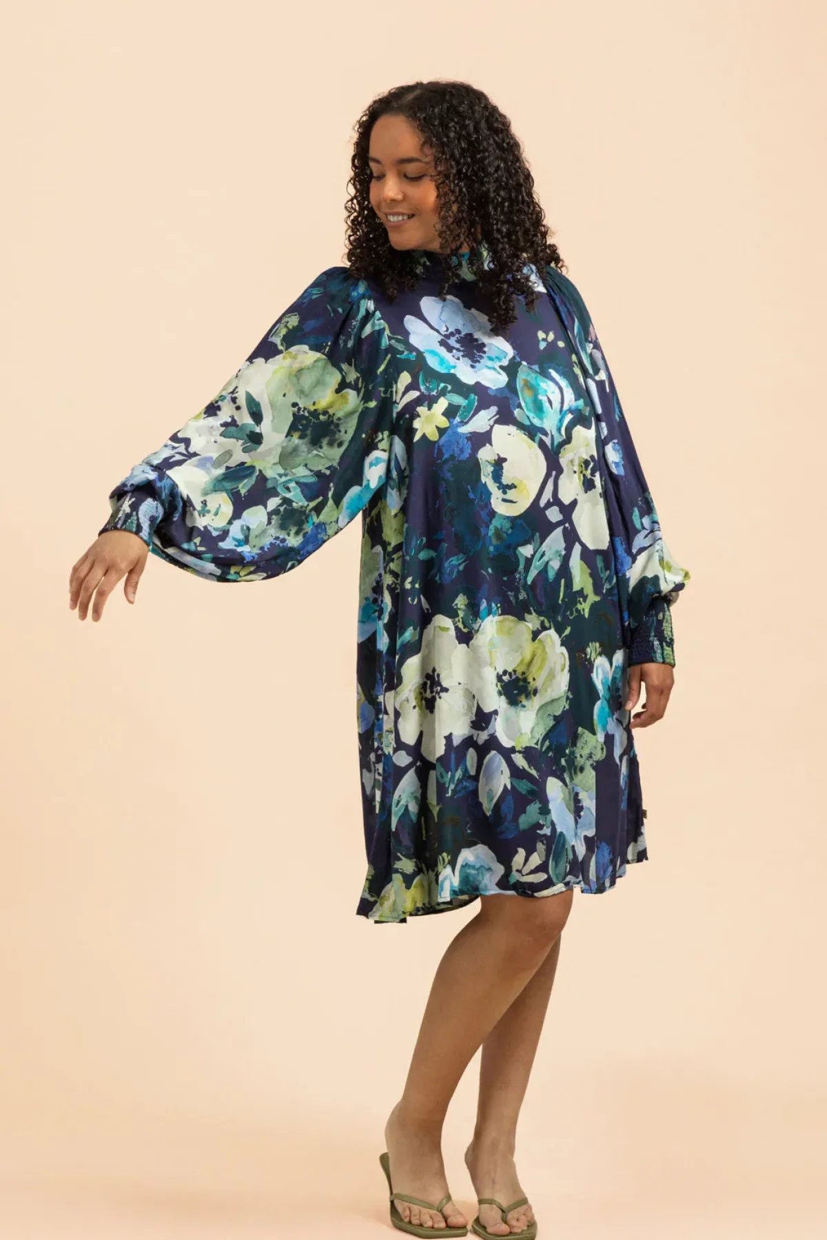 Hameet & Mekot>KAIKO Puff Dress - Blue Anemone