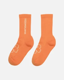Avaimenperät|Miesten Sukat>Marimekko Puikea Unikko Sukat - Oranssi