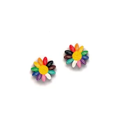 Avaimenperät|Korut>Crazy Granny Design Rainbow Mini Studs
