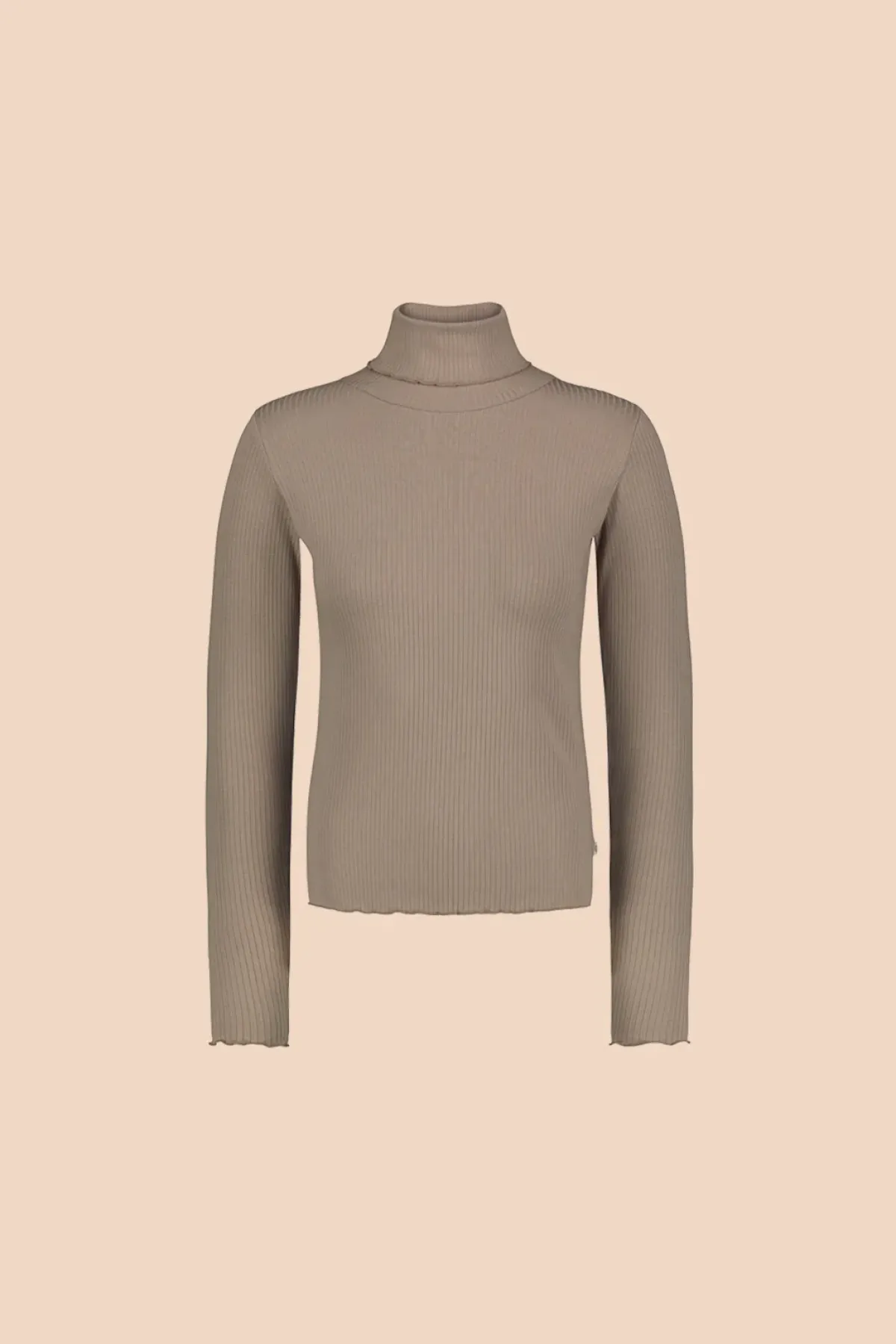 Paidat>KAIKO Rib Rollneck - Taupe