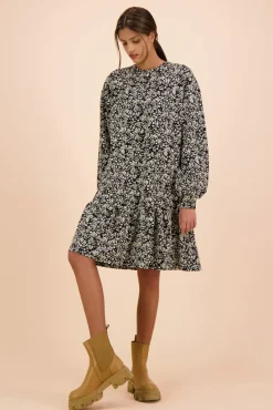 Hameet & Mekot>KAIKO Ruffle Sweatshirt Dress - Night Meadow