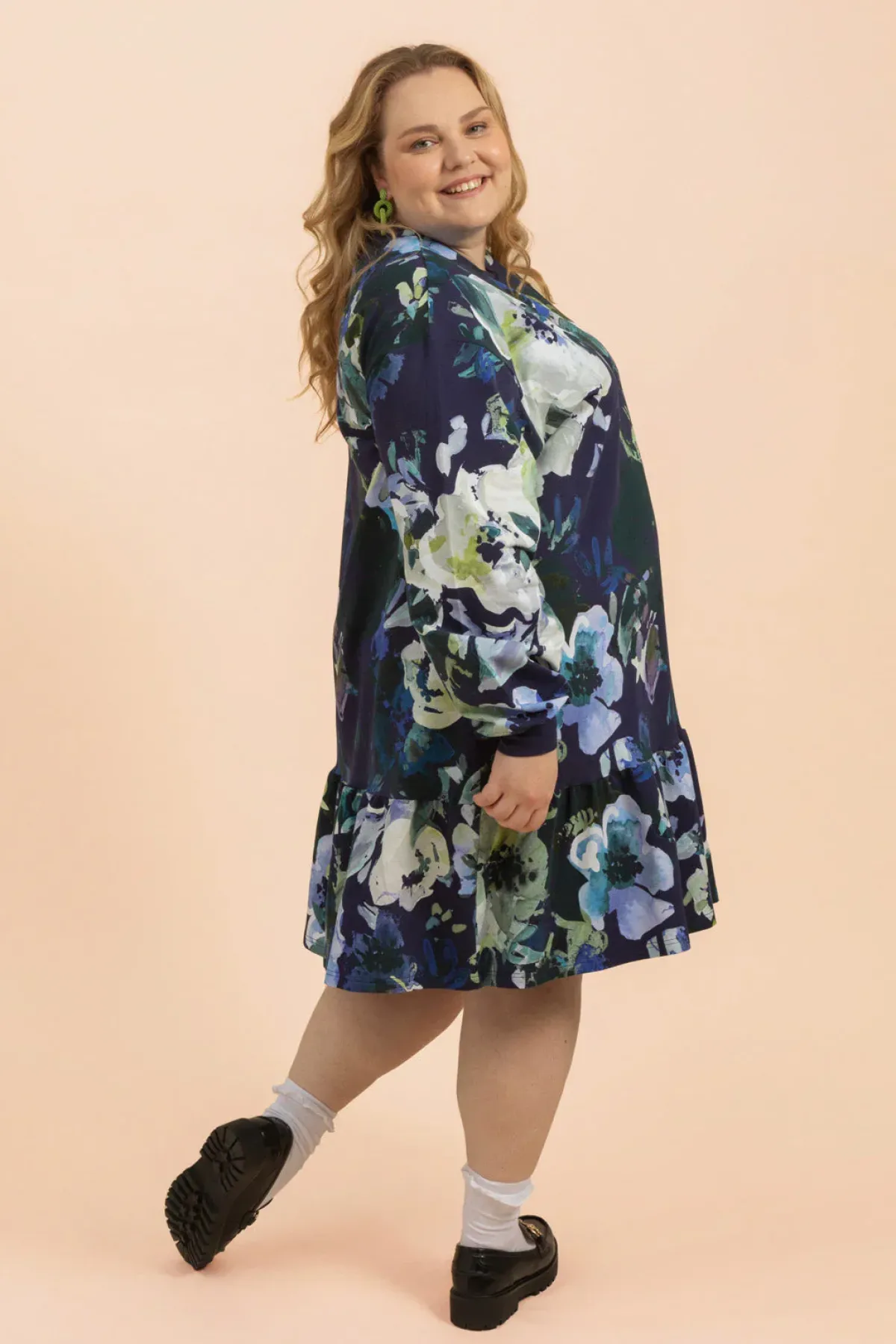 Hameet & Mekot>KAIKO Ruffle Sweatshirt Dress - Blue Anemone