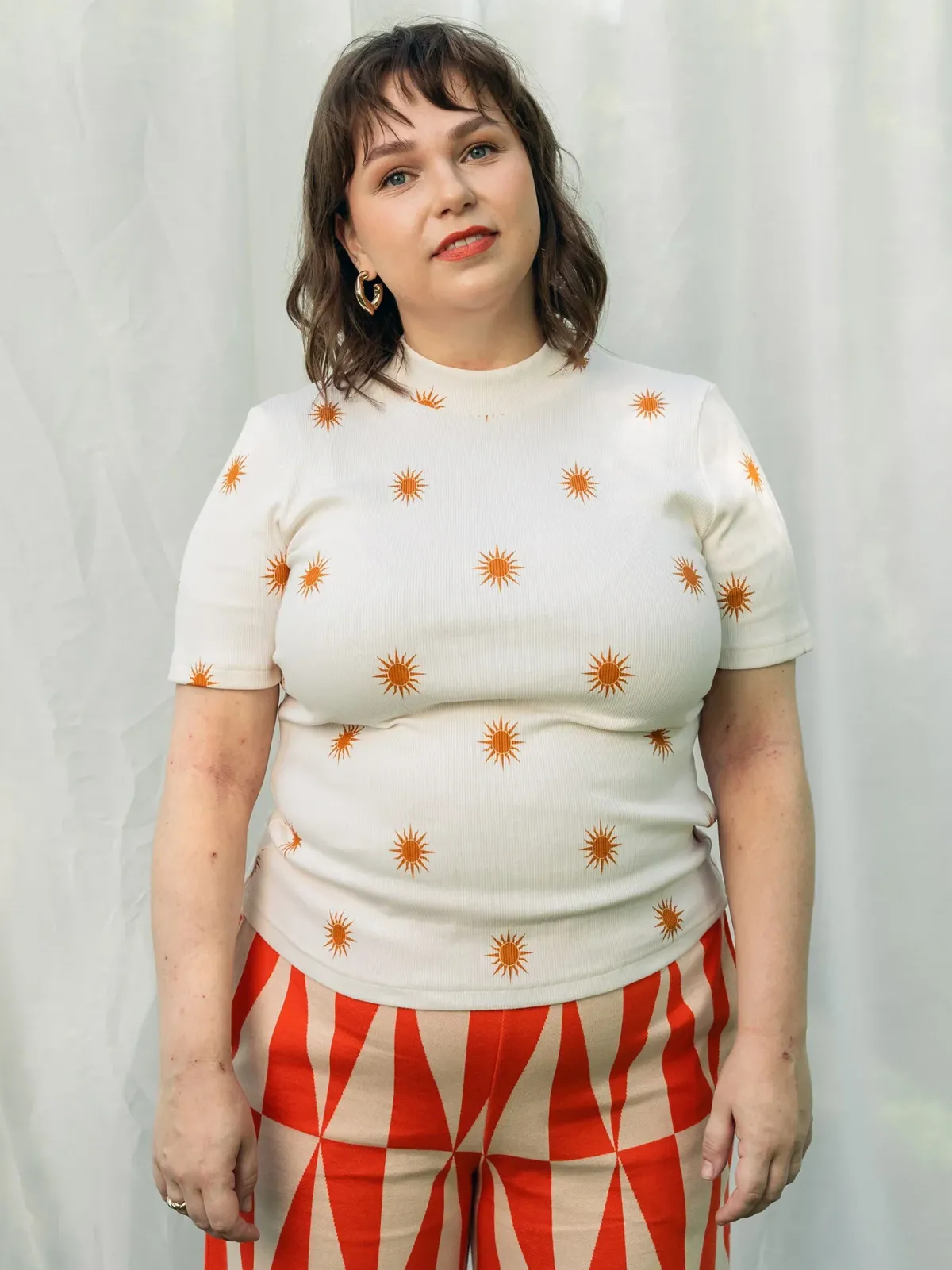 T-paidat|Paidat>Aarre Rute Rib Shirt - Golden Sun