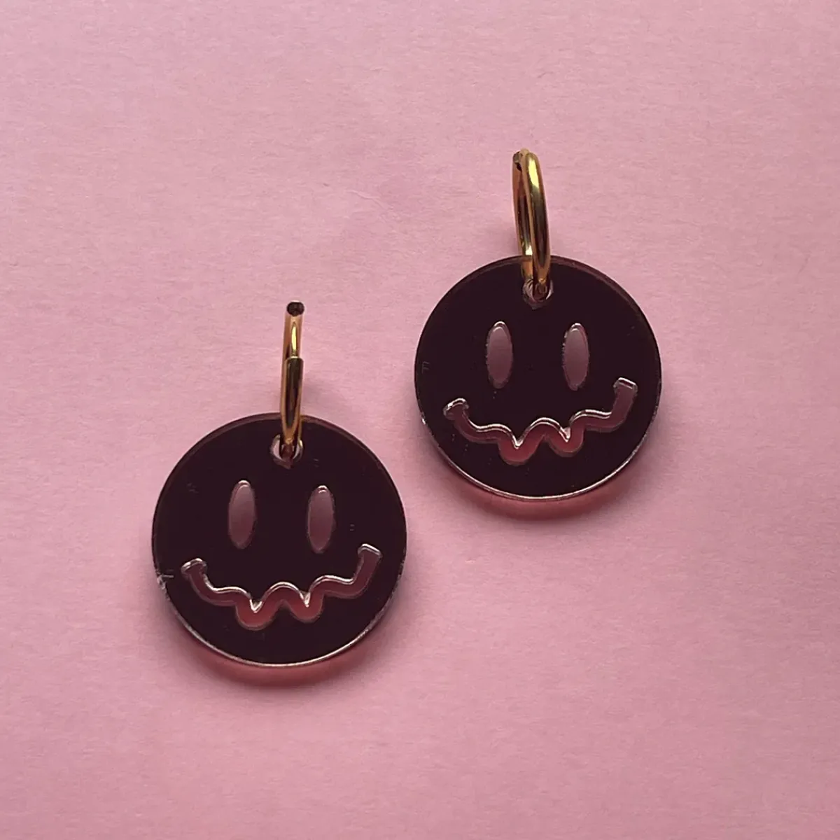 Avaimenperät|Korut>Crazy Granny Design Smile! Earrings - Rose Gold