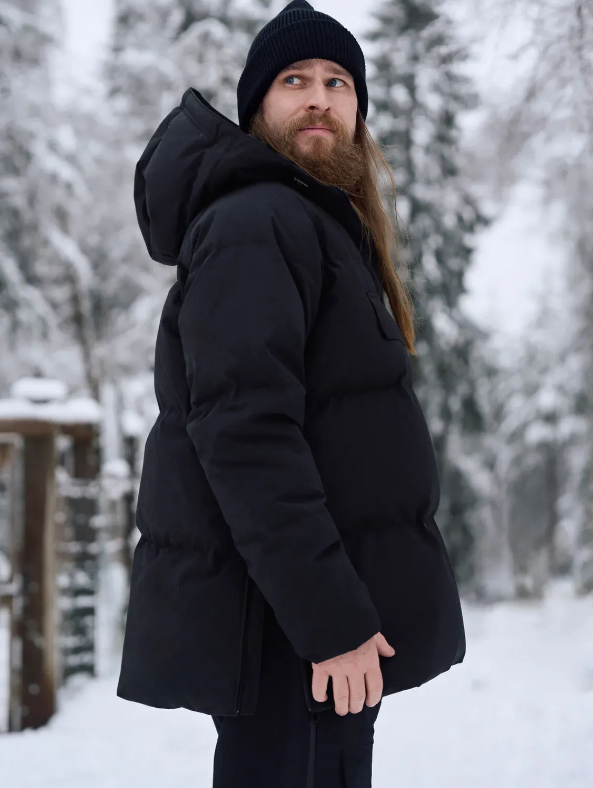 Löydöt|Takit>R-Collection Sotkamo untuva-anorakki - Musta