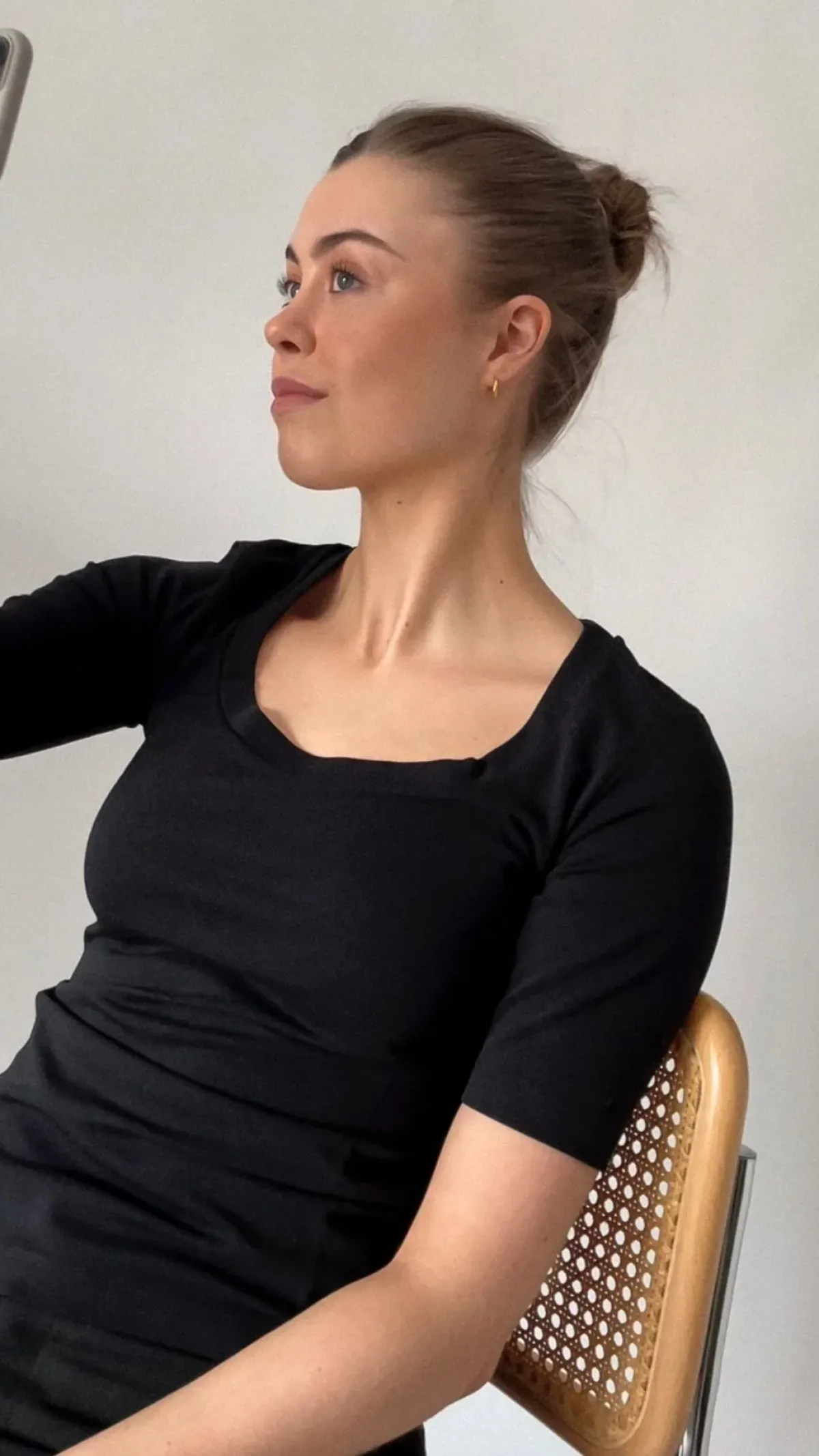 T-paidat|Paidat>Gauhar Square Neckline T-shirt Black