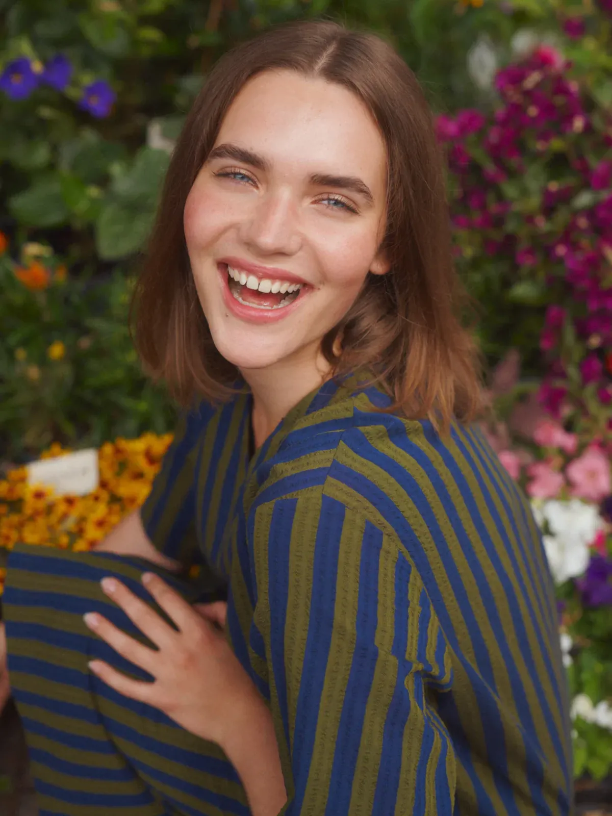 Hameet & Mekot>Mainio Stripy Seersucker Dress With Belt
