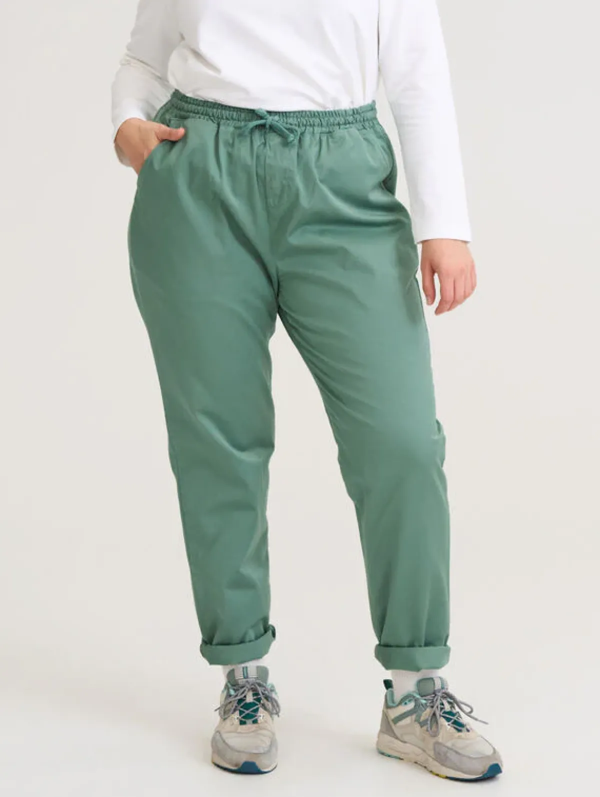 Housut & Shortsit|Housut>R-Collection Suorat Anorakkihousut - Salvia