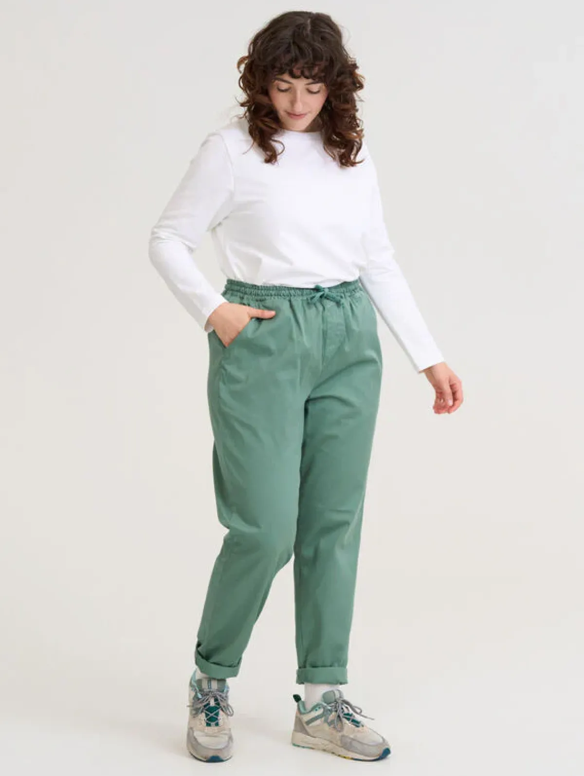 Housut & Shortsit|Housut>R-Collection Suorat Anorakkihousut - Salvia