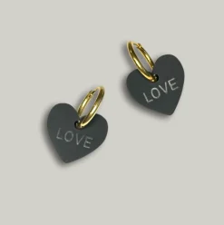 Avaimenperät|Korut>MAMAkoru Sydän-korvikset - musta