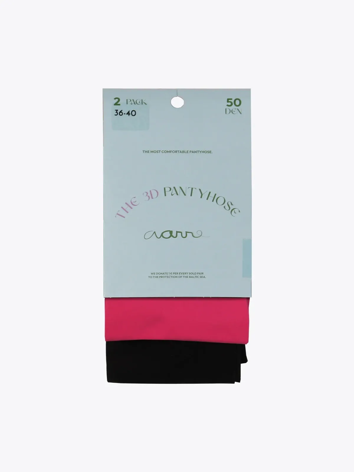 Sukat|Avaimenperät>Aarre The 3D Pantyhose 50den - Pink/Black (2 pack)