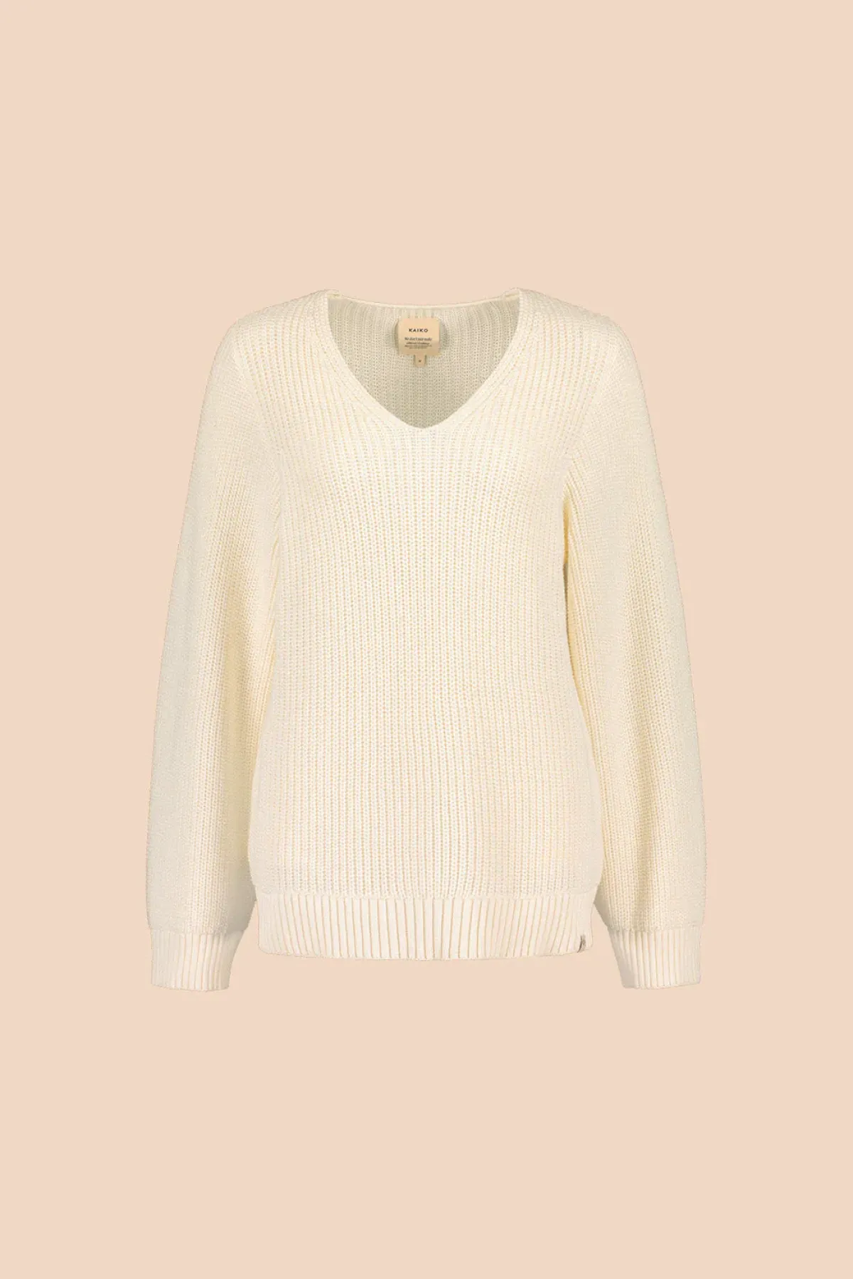 Paidat|Neuleet>KAIKO V-neck Jumper - Offwhite