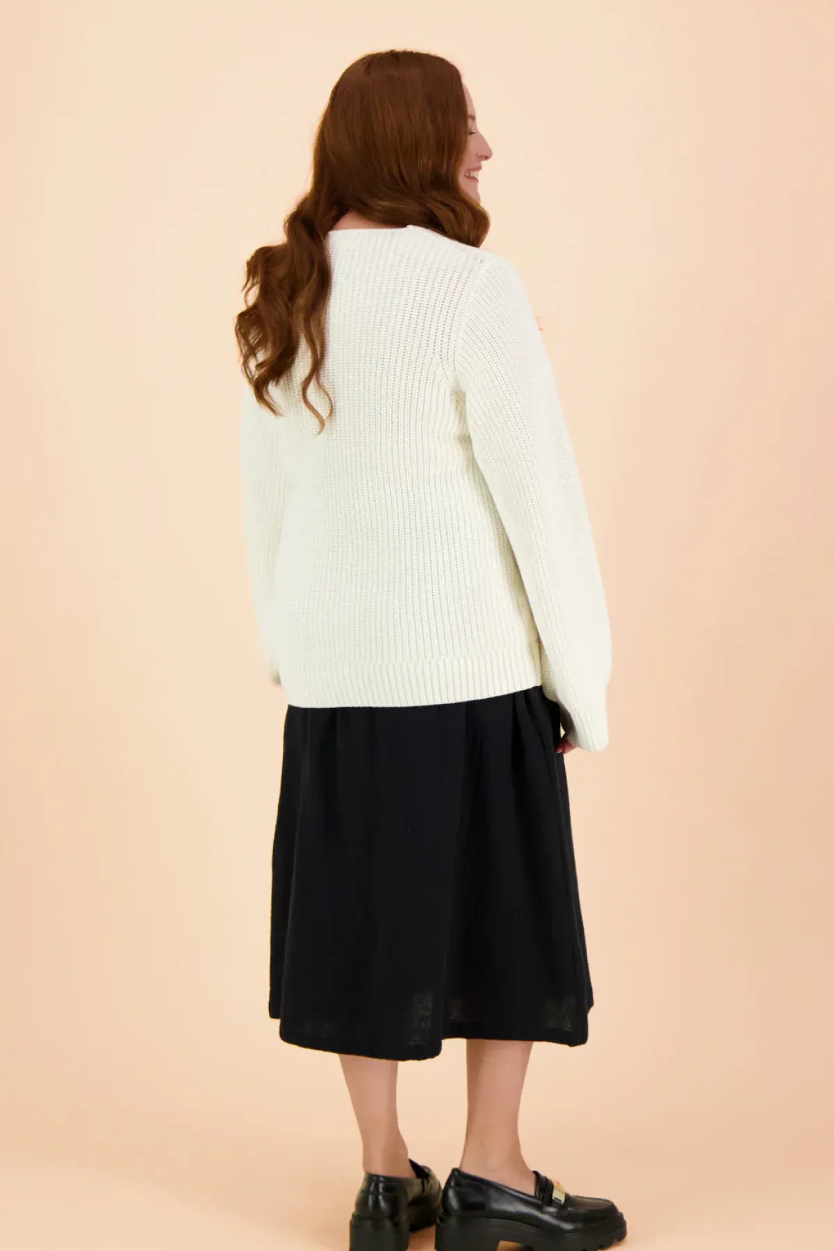Paidat|Neuleet>KAIKO V-neck Jumper - Offwhite