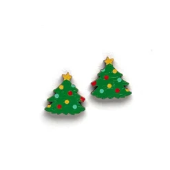 Avaimenperät|Korut>Crazy Granny Design Xmas Tree - Mini Studs
